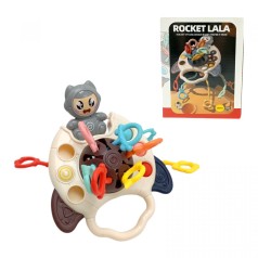 Погремушка пальчиковые игры, поп ит, резиновые прорезыватели, подвижные элементы, ручка для держания, в коробке