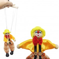 Кукла-марионетка "Клоун", в желтом