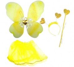 Карнавальный костюм "Бабочка с бантиком" (жёлтый)