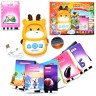 Кардридер "Жирафа Всезнайко" английский Монтессори WToys, озвучено УКРАИНСКОЙ, 122 карты, 244 изображения, 18 тем для обучения, сказки, песни, стишки, в коробке