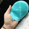 Силіконова мочалка-рукавичка для купання, бірюзовий