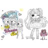 Книжка-розмальовка зі стікерами "Tweens Emma Emo"