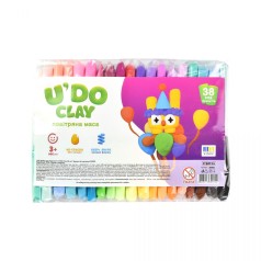 Набор для творчества (воздушный пластилин) "UʼDO Clay 38 шт, брикет 6 г (укр)