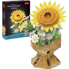 Трехмерная головоломка-конструктор из серии Букет цветов "Подсолнух"