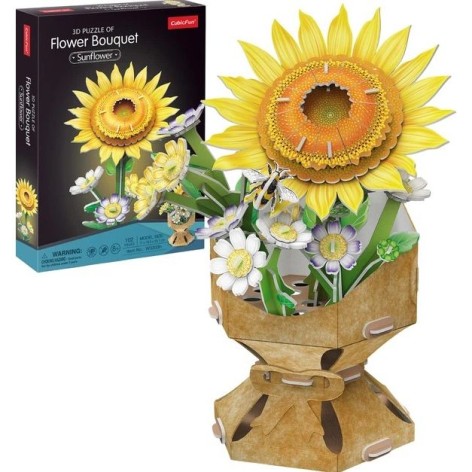 Трехмерная головоломка-конструктор из серии Букет цветов "Подсолнух"