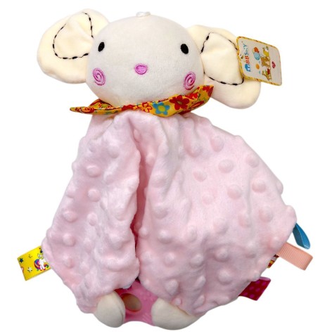 ПОГРЕМУШКА МЯГКАЯ (МЫШЁНОК В РОЗОВОМ)