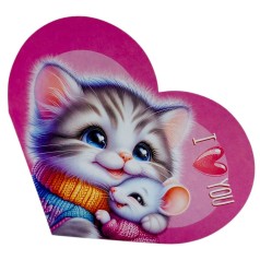 Открытка поздравительная "Валентинка" 17,3х9.4 см