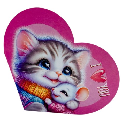 Открытка поздравительная "Валентинка" 17,3х9.4 см