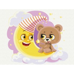 Картина по номерам "Сонный мишка" ★