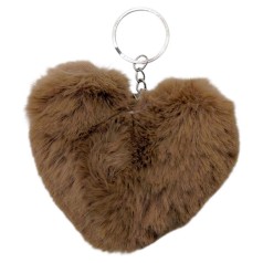 МЯГКИЙ БРЕЛОК "СЕРДЦЕ" (КОРИЧНЕВЫЙ)