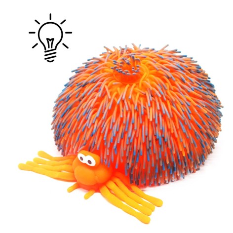 Игрушка антистресс "Паук Гигант" со светом (оранжевый)