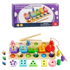 Логическая игра (магнитная рыбалка, геометрические фигурки, пчелки)