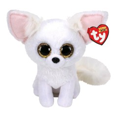 Детская мягкая игрушка TY Beanie Boo's. Белая лиса FENNEC 15см