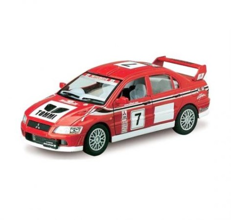 Уценка. Машинка KINSMART "Mitsubishi Lancer Evolution VII WRC" - деформировано лобовое стекло