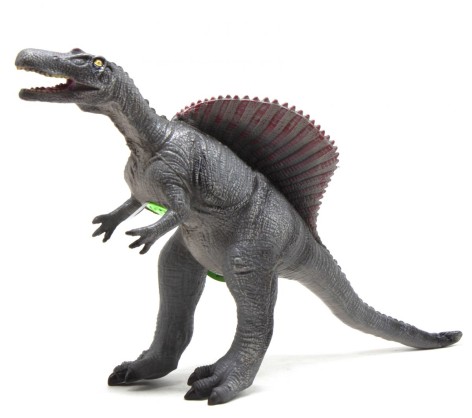 Динозавр гумовий "Спинозавр", великий, зі звуком (сірий)