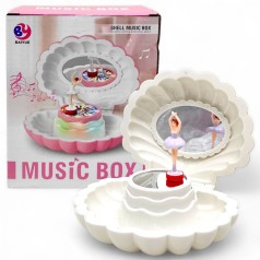 Шкатулка музыкальная (с заводным механизмом) "Мушля"