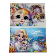 Альбом для рисования, 100г, на скобе, 202х292 мм, 16 лист. МИКС ВИДОВ