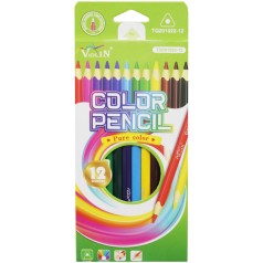 Цветные карандаши, 12 шт (зеленый)