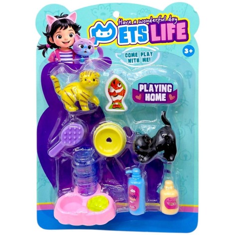 Набор для игры "Зоомагазин" Розовая тарелка