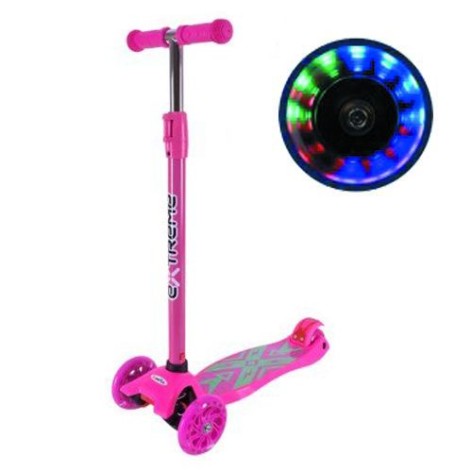 Самокат дитячий 4-х коліс. MAXI, колеса PU світяться (РОЖЕВИЙ)