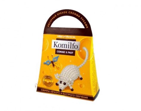 Набор для творчества "Komilfo: Бисерный брелок Мышка"