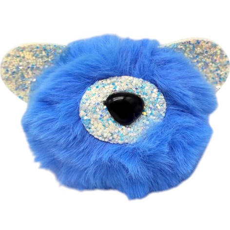 Брелок Мишка ушки с блестками (СИНИЙ)