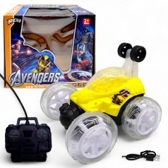Машинка-трюкач на радио-управлении "Мстители" (ЖЕЛТАЯ)