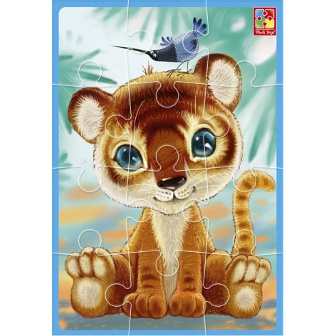 М'які пазли А5 "Тигреня" (12 елем)