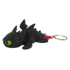 Брелок 3D печать "Как приручить дракона. Ночная фурия"