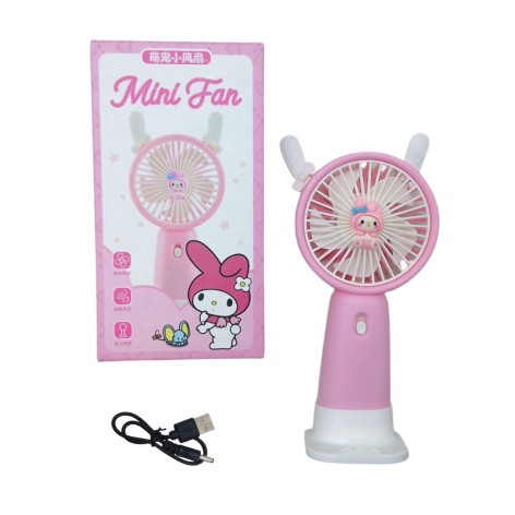 Вентилятор аніме My Melody вбудований акумулятор, USB кабель, підставка, в коробці