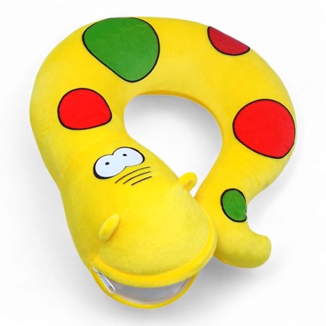 М'яка іграшка з кишенею "Змійка в горох" (35х30 см) жовта