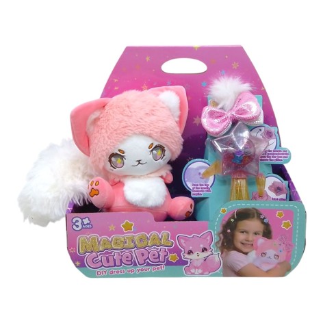 Мягкая игрушка "Лисичка" 19 см, аксессуары, палочка для декорирования (персиковая)