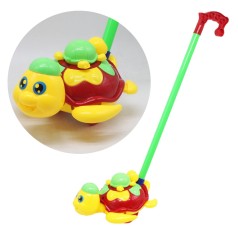 Каталка в ручку "Черепашка" (желтая)