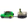 Ігровий набір – LAND ROVER (з причепом і динозавром)