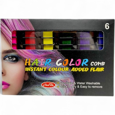 Краска для волос неоновая, 6 цветов (розовый, фиолетовый, зеленый, красный, синий, желтый)
