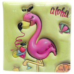 Блокнот 3D 10Х9,5 см "Фламинго" (ЗЕЛЕНЫЙ)