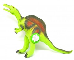 Динозавр резиновый "Спинозавр", большой, со звуком (зеленый)
