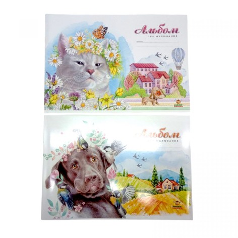 Альбом для рисования, 100г, на скобе, 202х292 мм, 16 лист. МИКС ВИДОВ