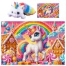 Пазлы с мягкой игрушкой "De.tail. Единорожка" 260 деталей