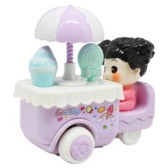 Инерционная игрушка "Тележка с мороженым", фиолетовая