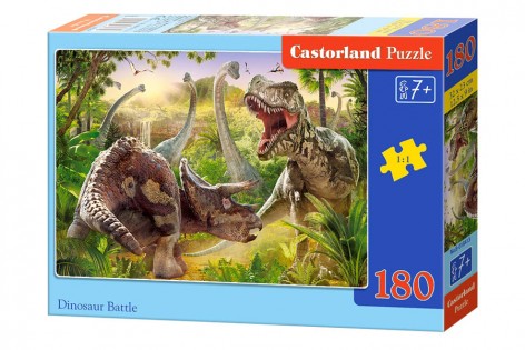 Пазлы "Битва динозавров", 180 элементов