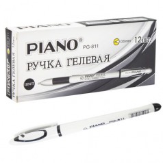 Ручка гелевая "Piano"12 штук, черный