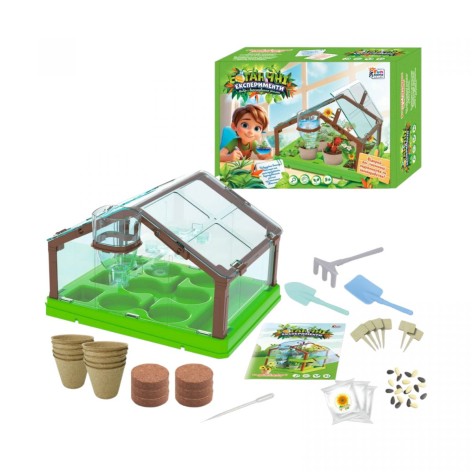 Ботанические эксперименты, грунт, теплица, семена, инструменты, в коробке
