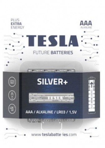 Батарейки TESLA AAA SILVER+ (LR03), 4 штуки