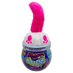 Котенок в аквариуме, розовый хвост