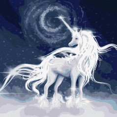 Картина по номерам "Белый единорог" ★★★