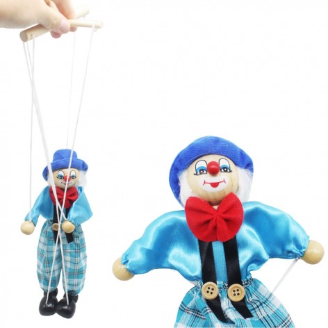 Лялька-маріонетка "Клоун", у синьому