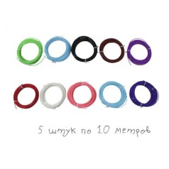 Комплект пластику для 3D ручки (PLA) 5 кольорів по 10 метрів
