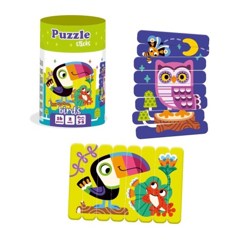 Игра настольная "Пазлы палочки: Птички"