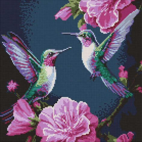 Алмазная мозаика "Сказочные птицы" 40х40см